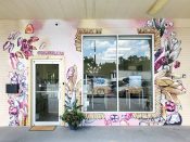 Liz Haywood<br/>2022 - 2024<br/><span style= "font-size: 6pt">33.82566878323846, -84.28973392354492</span> Street Art Mural formerly in Northwest Atlanta by Liz Haywood featuring jewels