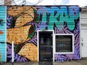 Artist ?<br/>2022 - 2023<br/><span style= "font-size: 6pt">33.74005615315506, -84.34459173919878</span> Street Art Mural formerly by an Unknown Artist featuring tacos