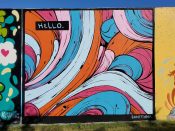 Sanithna Phansavanh<br/>2022 - 2023<br/><span style= "font-size: 6pt">33.752517265991436, -84.36233663878046</span> Street Art Mural formerly in Cabbagetown Atlanta by Sanithna Phansavanh featuring "hello"