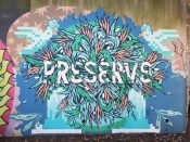 Angie Jerez<br/>2021 - 2023<br/><span style= "font-size: 6pt">33.75127275009281, -84.36673074960709</span> Street Art Mural formerly in Cabbagetown Atlanta by Angie Jerez featuring "Preserve"