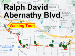Map of street art, murals, and graffiti in the Atlanta neighborhood of Ralph David Abernathy Blvd