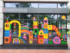 Teresa Abboud<br/>2023 - 2025<br/><span style= "font-size: 6pt">33.78969295990579, -84.38481631894469</span> Street Art Mural formerly in Midtown Atlanta by Teresa Abboud featuring a playground