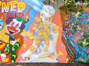 Aliya Smith<br/>2023 - 2024<br/><span style= "font-size: 6pt">33.751928978151355, -84.36463310705915</span> Street Art Mural formerly in Cabbagetown Atlanta by Aliya Smith featuring a woman and flowers