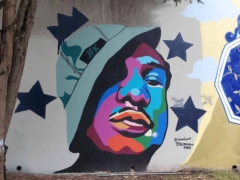 Goldi Gold<br/>2023 - 2025<br/><span style= "font-size: 6pt">33.75161785006435, -84.36597400919473</span> Street Art Mural in Cabbagetown Atlanta by Goldi Gold featuring Jax Forever King