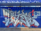 Mr. Totem 2<br/>2023 - <br/><span style= "font-size: 6pt">33.72543591284734, -84.41370977989327</span> Graffiti Piece on the BeltLine in Pittsburgh Atlanta by Mr. Totem 2