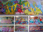 Atlanta Style Writers Jam 2023 (Various Artists)<br/>2023 - 2024<br/><span style= "font-size: 6pt">33.727817949938334, -84.4167533223856</span> Graffiti pieces formerly on the BeltLine under Lee Street by various artists created for Atlanta Style Writers Jam 2023