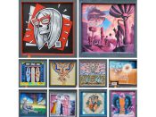 Stacks Squares Mural Project<br/>May 2023 - Aug 2023<br/><span style= "font-size: 6pt">33.75068351333113, -84.36811146172732</span> Street Art Murals formerly in Cabbagetown Atlanta by various artists for the Stacks Squares Mural Project