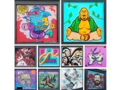 Stacks Squares Mural Project<br/>Apr 2018 - Aug 2018<br/>Photos by Stacks Squares<br/><span style= "font-size: 6pt">33.750638184690985, -84.36810393392793</span> Street Art Murals formerly in Cabbagetown Atlanta Created for the Stacks Squares Mural Project in April 2018