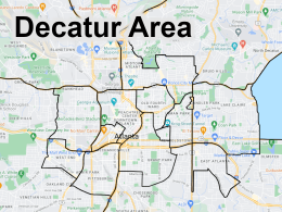 Street Art and Mural map of the Decatur Atlanta Area
