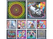 Stacks Squares Mural Project<br/>Sept 2024 - April 2025<br/><span style= "font-size: 6pt">33.75074829330156, -84.36810658034288</span> Street Art Murals formerly in Cabbagetown Atlanta by various artists painted for the Stacks Squares Mural Project