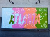 Jane Collins<br/>2024 - 2025<br/><span style= "font-size: 6pt">33.75094558036409, -84.30934019057537</span> Street art mural formerly in East Lake Atlanta by Jane Collins featuring "Atlanta"