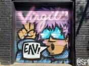 @spraylien<br/>2024 - 2026<br/><span style= "font-size: 6pt">33.73989789191907, -84.34492992214507</span> Street Art Mural formerly in East Atlanta by @spraylien featuring "EAV!"