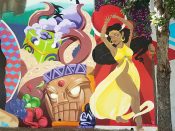 Zipporah Joe'l - Mural on right<br/>2018 - 2024<br/><span style= "font-size: 6pt">33.751575723684745, -84.36617246880745</span> Street Art Mural formerly in Cabbagetown Atlanta by Zipporah Joe'l featuring a woman in a yellow dress