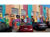 Patreece Lewis<br/>2011 - 2024<br/><span style= "font-size: 6pt">33.763966907013454, -84.35066689353468</span> Street Art Mural formerly in Little Five Points Atlanta by Patreece Lewis featuring images of celebrities