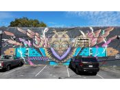 Maria 2<br/>2014? - 2024<br/><span style= "font-size: 6pt">33.76336165422905, -84.35139802563711</span> Street Art Mural Mural formerly in Little Five Points Atlanta featuring a person with an owl hat by Maria 2