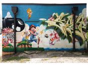 SKIE<br/>2010? - 2025<br/><span style= "font-size: 6pt">33.74767518542398, -84.37969409391421</span> Graffiti Piece formerly in Southwest Atlanta by SKIE featuring Mario Brothers characters