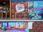 Tyrus Lytton & Jeremy Hughes<br/>2016 - 2025<br/><span style= "font-size: 6pt">33.77539551464603, -84.30117552355736</span> Street art mural formerly in Decatur, Georgia by Tyrus Lytton & Jeremy Hughes featuring an audio cassette