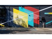 Christopher Derek Bruno<br/>2014 - 2026<br/><span style= "font-size: 6pt">33.73986448425027, -84.34671462303963</span> Street Art Mural formerly in East Atlanta by Christopher Derek Bruno featuring an abstract diamond pattern