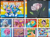 ABV Art Yard - June 2025 (Various Artists)<br/>June 2025 - Sept. 2025<br/><span style= "font-size: 6pt">33.742148768720554, -84.34782517825309</span> Street Art Murals formerly at the ABV Art Yard (Various Artists)