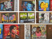 Various Artists<br/>2020 - 2021<br/><span style= "font-size: 6pt">33.75704936081604, -84.38519953363779</span> Street Art Murals formerly in downtown Atlanta by various artists featuring Black Lives Matter themes