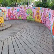 <strong>Artist:</strong> Emma Rytoft<br>
<strong>Location:</strong> Kurfurstenstrasse 114<br><strong>Notes:</strong> About the love and nurturing needed to raise a child.