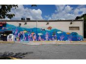 Artist ?<br/>2020 - 2020<br/><span style= "font-size: 6pt">33.706559, -84.379188</span> Street Art Mural formerly in Southeast Atlanta by an unknown artist featuring fishes