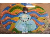 Charmaine Minniefield<br/>2018 - 2023<br/><span style= "font-size: 6pt">33.7278995636763,-84.41689771570964</span> Street Art Mural formerly on the BeltLIne in West End Atlanta by Charmaine Minniefield featuring a girl in a blue dress