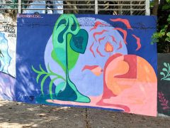 Xenia Nicola Aims<br/>2025 - <br/><span style= "font-size: 6pt">33.74688409115936, -84.36578342932353</span> Street Art Mural in Cabbagetown Atlanta by Xenia Nicola Aims featuring leaf images