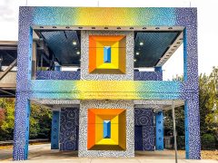 Milagros Collective<br/>2025<br/><span style= "font-size: 6pt">33.761292483063926, -84.33991941564753</span> Building Facade Street Art Mural in Edgewood Atlanta by Milagros Collective featuring intricate patterns