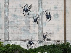 Classy Streetz<br/>2025 - <br/><span style= "font-size: 6pt">33.736207093572176, -84.40569988433035</span> Street Art Mural in Pittsburgh Atlanta by Classy Streetz featuring spiders