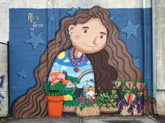 Alex Ferror<br/>2025 - <br/><span style= "font-size: 6pt">33.73617895877937, -84.40529164511246</span> Street Art Mural in Pittsburgh Atlanta by Alex Ferror featuring a woman with a landscape image inside of her