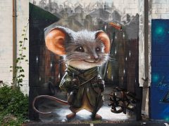 Das.BK<br/>2025 - <br/><span style= "font-size: 6pt">33.73618833704465, -84.40564800862862</span> Street Art Mural in Pittsburgh Atlanta by Das.BK featuring a mouse with a paint roller