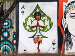 Quake<br/>2025 - <br/><span style= "font-size: 6pt">33.751549099188125, -84.3662910213851</span> Street Art Mural in Cabbagetown Atlanta by Quake featuring the artist's son