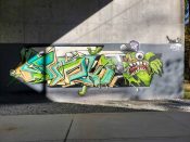 Artist ?<br/>2023 - 2025<br/><span style= "font-size: 6pt">33.80852082920049, -84.37754870798838</span> Graffiti piece formerly on the Beltline in Buckhead Atlanta by an unknown writer