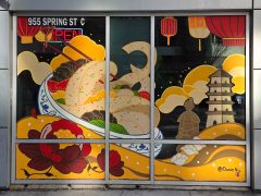 Dannie Niu<br/>2026 - <br/><span style= "font-size: 6pt">33.78133343859787, -84.38866005303078</span> Street Art Mural in Midtown Atlanta by Dannie Niu featuring Chinese food