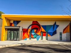 Xmaine (Jermaine Clark)<br/>2026<br/><span style= "font-size: 6pt">33.75234310866837, -84.46176390527778</span> Street Art Mural in Florida Heights Atlanta by Xmaine (Jermaine Clark) featuring an "at" sign