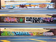 Various Writers<br/>2026 - <br/><span style= "font-size: 6pt">33.7533563624239, -84.36418527349505</span> Graffiti by various writers in Inman Park Atlanta