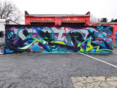 Letsgopaint (Matt Letrs)<br/>2026 - <br/><span style= "font-size: 6pt">33.763127025876344, -84.3514703150708</span> Graffiti Piece in Little Five Points Atlanta by Letsgopaint (Matt Letrs) featuring skeletons