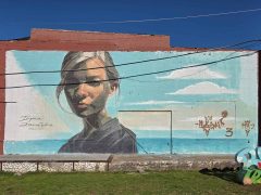 Artist ?<br/>2026 - <br/><span style= "font-size: 6pt">33.77371243438126, -84.36457066708941</span> Street Art Mural on the Beltline in Midtown Atlanta by an unknown artist memorializing Iryna Farutska