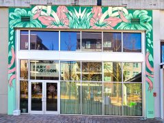 Angie Jerez<br/>2026 - <br/><span style= "font-size: 6pt">33.753631880134556, -84.36536460928919</span> Street Art Mural in Old Fourth Ward Atlanta by Angie Jerez featuring flowers