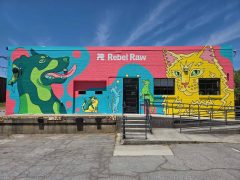 Brianna Gardocki<br/>2026 - <br/><span style= "font-size: 6pt">33.808328655146646, -84.38219484178069</span> Street Art Mural in Buckhead Atlanta by Brianna Gardocki featuring dogs and cats