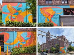 Aysha Pennerman<br/>2026 - <br/><span style= "font-size: 6pt">33.77230273535524, -84.38872146404877</span> Street Art Mural in Midtown Atlanta by Aysha Pennerman featuring birds