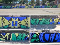 Cienna Minniefield<br/>2026 - <br/><span style= "font-size: 6pt">33.737519253238105, -84.40729166593113</span> Street Art Mural in Pittsburgh Atlanta by Cienna Minniefield featuring children playing