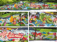 Sarah Emerson<br/>2026 - <br/><span style= "font-size: 6pt">33.73740619259916, -84.39099100189306</span> Street Art Mural in Summerhill Atlanta by Sarah Emerson featuring Atlanta scenes