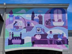 Rome Mural CoLab<br/>2026 - <br/><span style= "font-size: 6pt">33.80304122610046, -84.41248804305968</span> Street Art Mural in Upper West Side Atlanta by Rome Mural CoLab featuring several local scenes