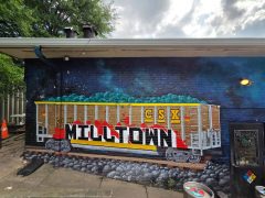 Artist ?<br/>2026 - <br/><span style= "font-size: 6pt">33.74967706795938, -84.36783180283041</span> Street Art Mural in Cabbagetown Atlanta by an unknow Artist featuring a railroad car.