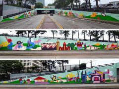 Liliana Penagos<br/>2026 - <br/><span style= "font-size: 6pt">33.77104998296392, -84.39942009148872</span> Street Art Mural in West Midtown Atlanta by Liliana Penagos featuring Atlanta landmarks