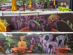 Niki Zarrabi<br/>2026<br/><span style= "font-size: 6pt">33.782908700770676, -84.41187178875961</span> Street Art Mural in West Midtown Atlanta by Niki Zarrabi featuring flowers