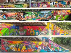 Ashley Dopson<br/>2026 - <br/><span style= "font-size: 6pt">33.818157158022444, -84.46329898716208</span> Street Art Mural in Upper West Side Atlanta by Ashley Dopson featuring several people
