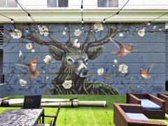 Thomas Turner<br/>2026 - <br/><span style= "font-size: 6pt">33.849058961354224, -84.37275218684178</span> Street Art Mural in Buckhead Atlanta by Thomas Turner featuring a deer